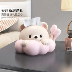Creative bear creative tissue box living room high-end light luxury paper box home coffee table wine cabinet napkin storage box