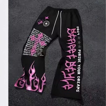 Pants American Streetwear Y2K Unisex Japanese Digital Print Pattern Anime Graffiti Graphic Sweatpants