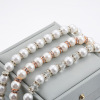 Cute necklace from pearl, chain, adjustable accessory