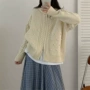 立体秋冬翻领复古开衫