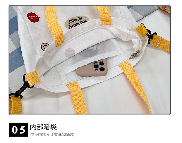 Small canvas bag, Japanese-style Instagram bag, student shoulder bag, Korean-style small, cute and artistic hand-held bag undefined