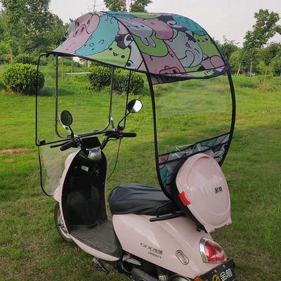 Elektromobil üçün ön şüşə çətiri (günlük) protection umbrella, new model car - reinforced-bracket-popular-cartoon-four-seasons-model-suitable-for-vehicles-with-rearview-mirrors