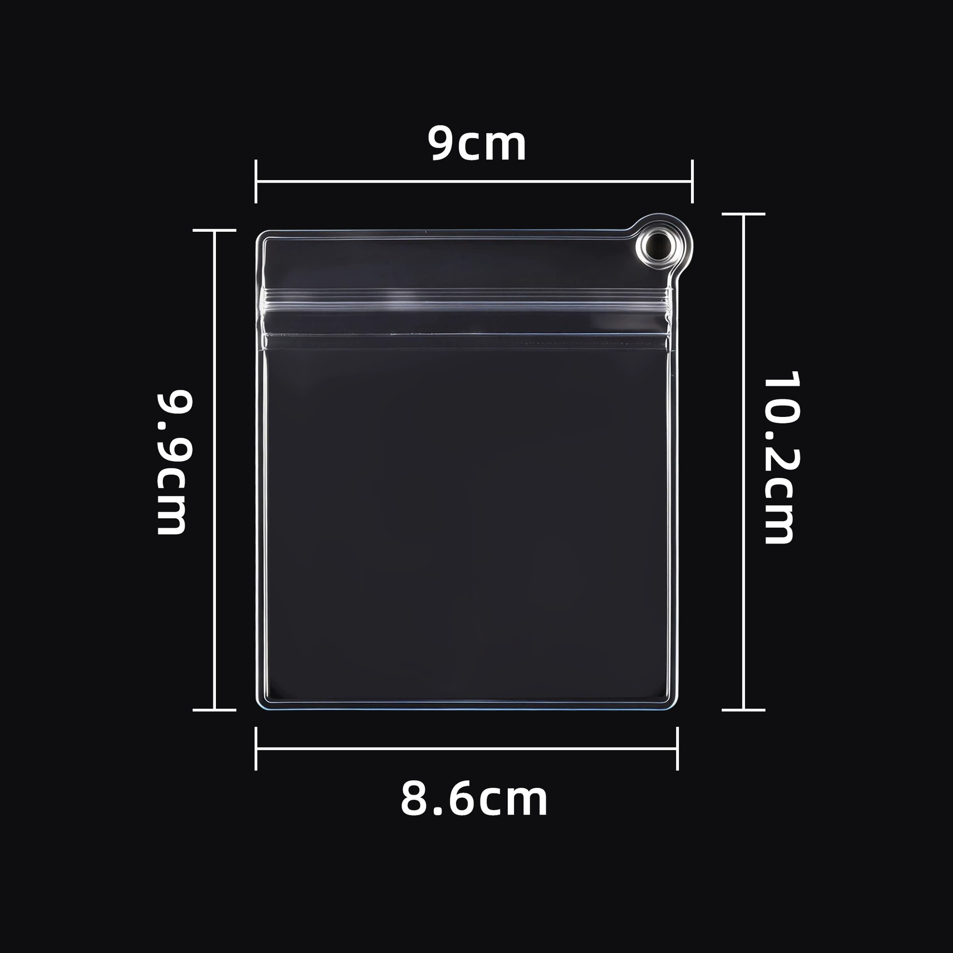 Transparent badge, protective case, storage system, pendant, increased thickness