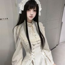 法式温柔重工蕾丝设计长袖连衣裙秋季新款高级气质显瘦收腰长裙