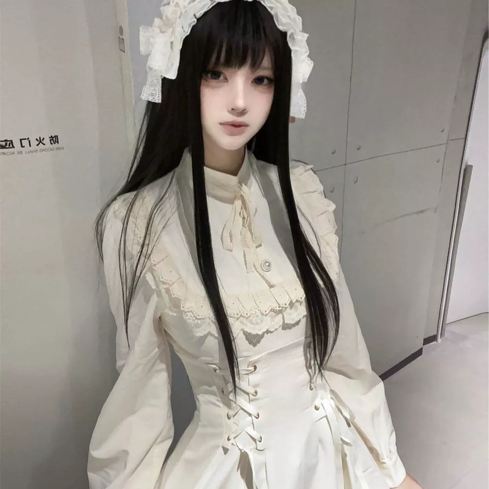 Нежное тяжелое кружевное платье во французском стиле с длинными рукавами, новое осеннее элитное элегантное длинное платье с утягивающей талией.