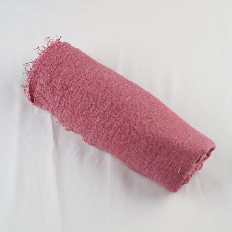 Solid Color Pattern Winter, Spring, Autumn Season Women'S Gender Elegant, Simple Style Style Women's Elegant Lady Simple Style Solid Color Cotton And Linen Scarf