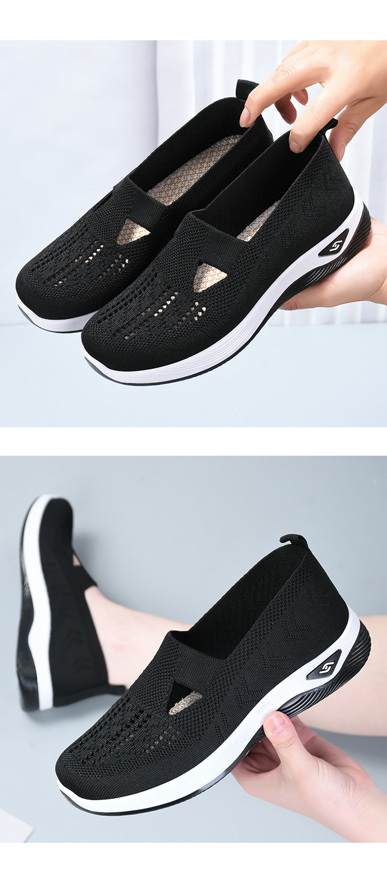 Women's Spring Casual Fashionable Women's Single Breathable Old Beijing Cloth Shoes, Cross-border Manufacturer Direct_vogvips.com