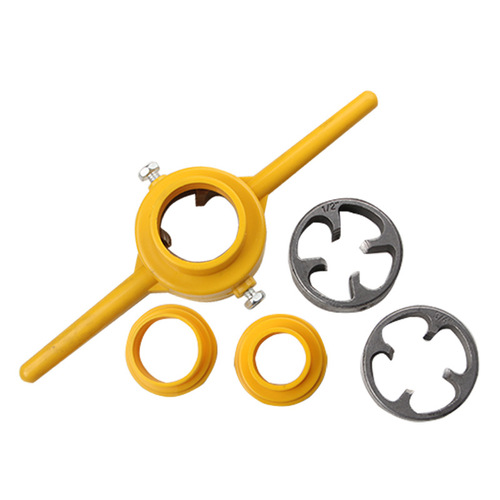 6PC plastic pipe threading tool PVC/NPT plastic pipe conical thread manual set of tools water pipe die