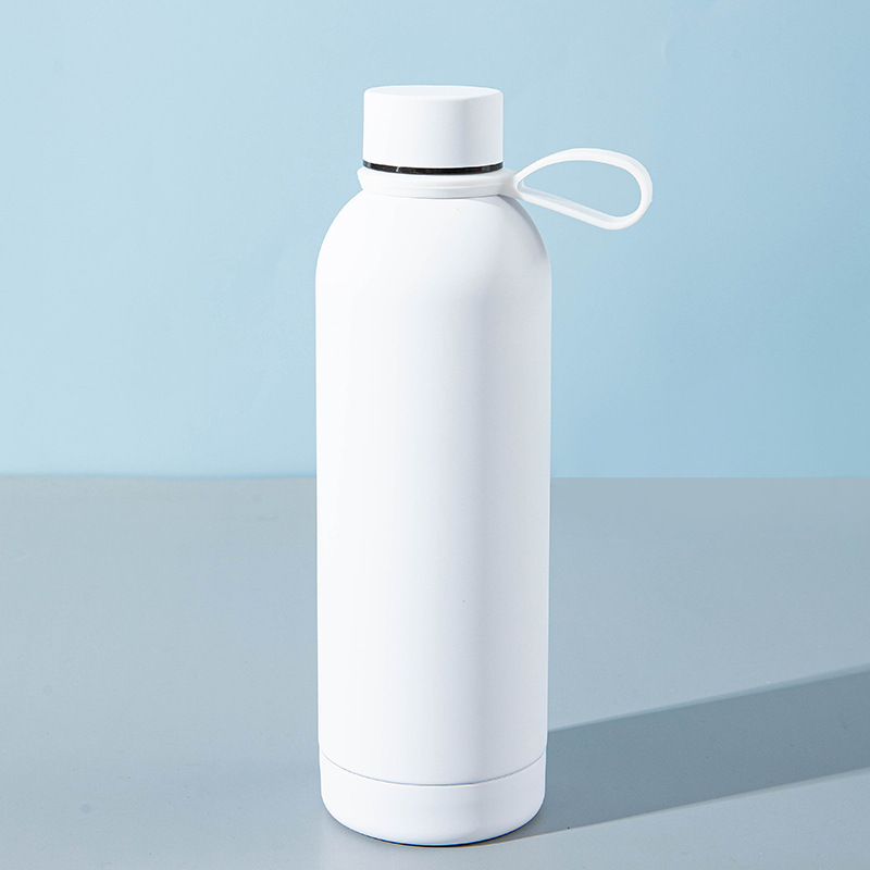 Transfronterizo 304 botella de acero inoxidable taza de vacío de goma pintada con mano portátil al aire libre hervidor de agua deportiva