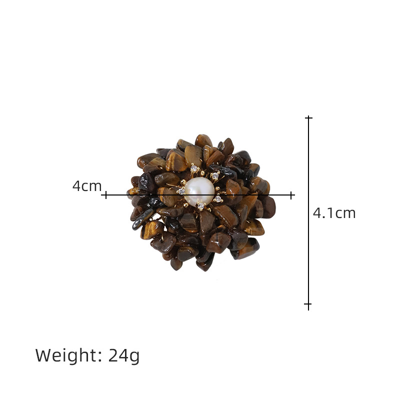Broche de moda medieval nicho flores retro flores de perlas flores de pecho lujo ligero de alto nivel sensación de fragancia broche de viento mujer image 6