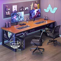 Двойной компьютерный стол Настольный домашний E-Sports Стол Workbench Двойной стол Спальня Офисный стол и стул Простой современный