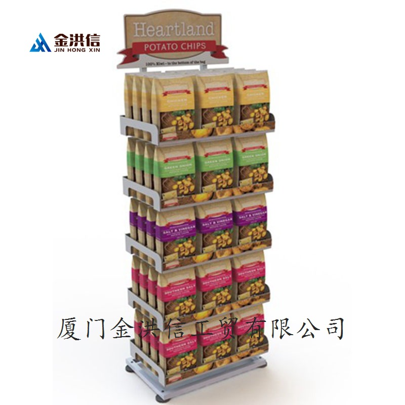 瓶装饮用水促销地台加稳重型金属底座展示架超市促销堆头架厂家定