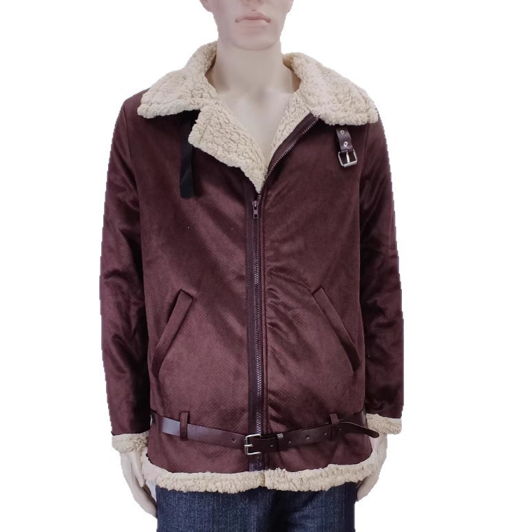 Europe Retro Winter coat abrigo de contraste con cremallera de solapa gruesa cálida de invierno de moda retro