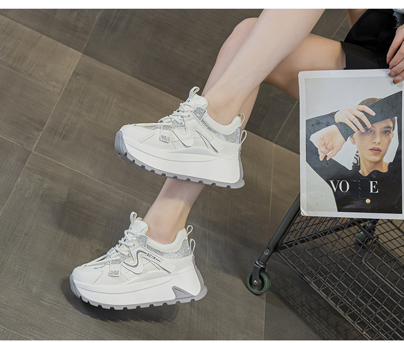 Giày sneaker nữ đế dày phong cách retro cổ điển — 5028 da tím, 5028 da vàng, 5028 da xám, 5028 da đỏ chi tiết 33