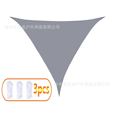 Outdoor Courtyard Triangular Sunshade Sail Canopy for Outdoor Terrace Balcony, Sun Protection and Rainproof Sunshade Sail, Landscape Awning (Avtomobil yan çətirləri) - gray-11-1m