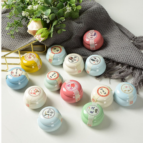 Ancient style balm light fragrance carry-on pocket girl perfume goose pear ambergris ceramic jar solid balm ancient method