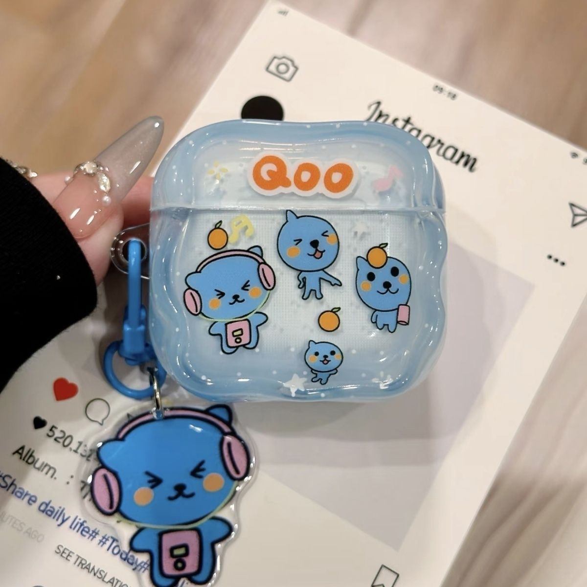 Jugo de naranja de cuadrícula queer para Apple AirPods 4 generación de estuche Bluetooth Airpod Pro3 auriculares 5 generación