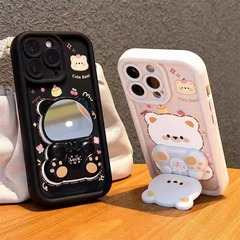 iPhone14promax 携帯電話ケース Apple 15 オールインクルーシブ 13 クリエイティブ 12 アドバンスト 11 に適したかわいいクマ