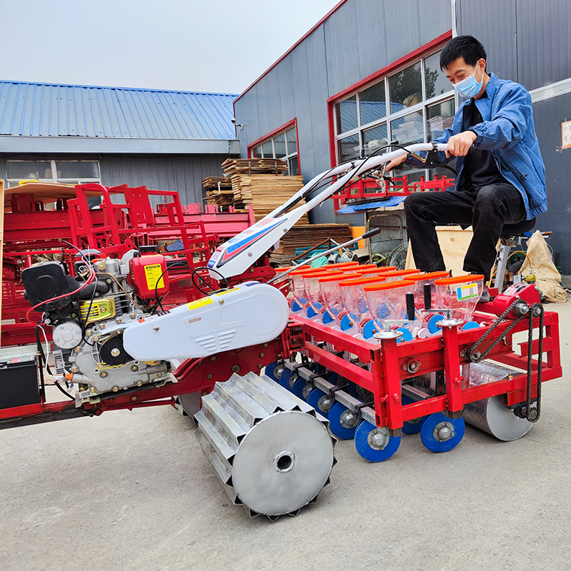 蔬菜播种机微耕机牵引款家用多功能点播机小型蔬菜白菜油菜精种机