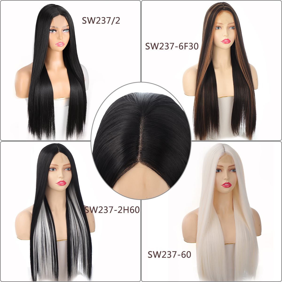 Moda feminina renda frontal longa reta cabelo 70cm280g seda alta temperatura fibra química macia e respirável_voghion.com