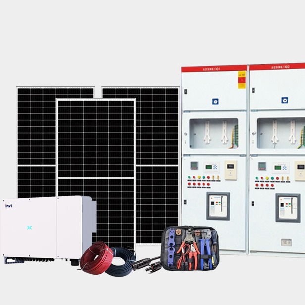 500KW工商业并网太阳能发电系统单晶硅双玻光伏板分布式光伏电站