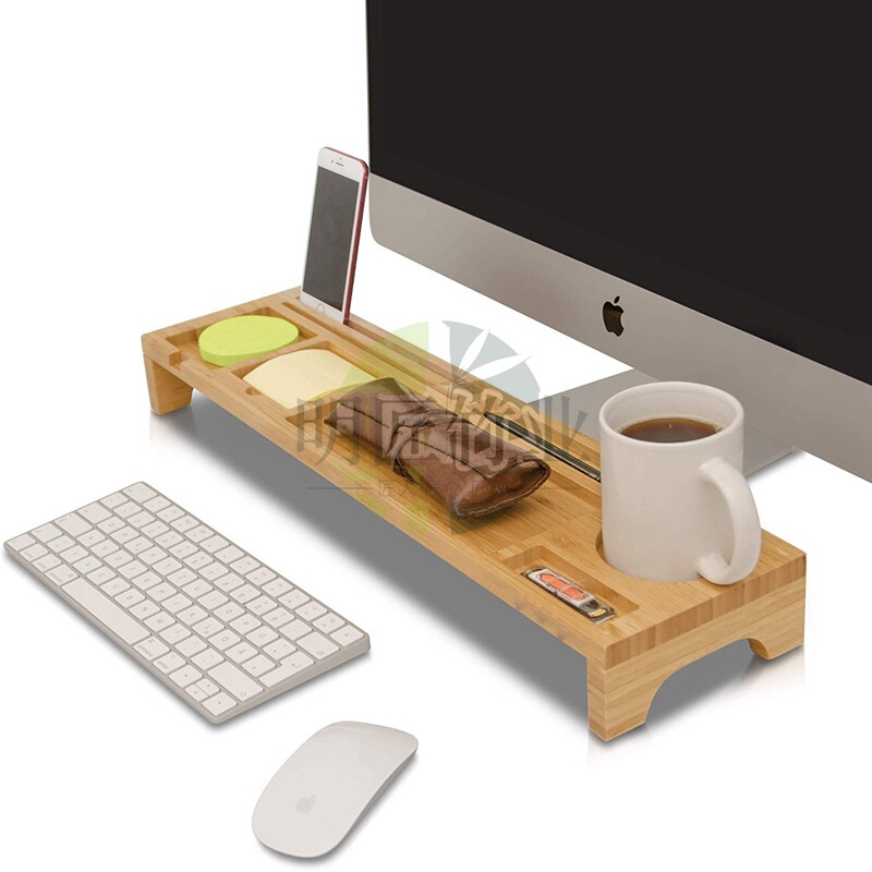 Cross-border Hot-selling Desktop Computer Bracket Bamboo Simple Office Practical Monitor Elevated Bracket Computer Desk