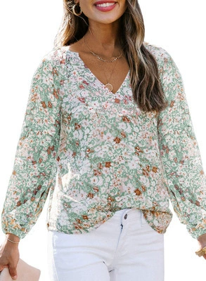(Cross-border trading), spring shiffon flashlight, city style, Amazon, V-neckline