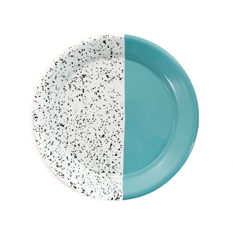 Export cross-border e-commerce supply multi-purpose retro two-color platter household enamel tray metal tea tray Export cross-border e-commerce supply multi-purpose retro two-color platter household enamel tray metal tea tray