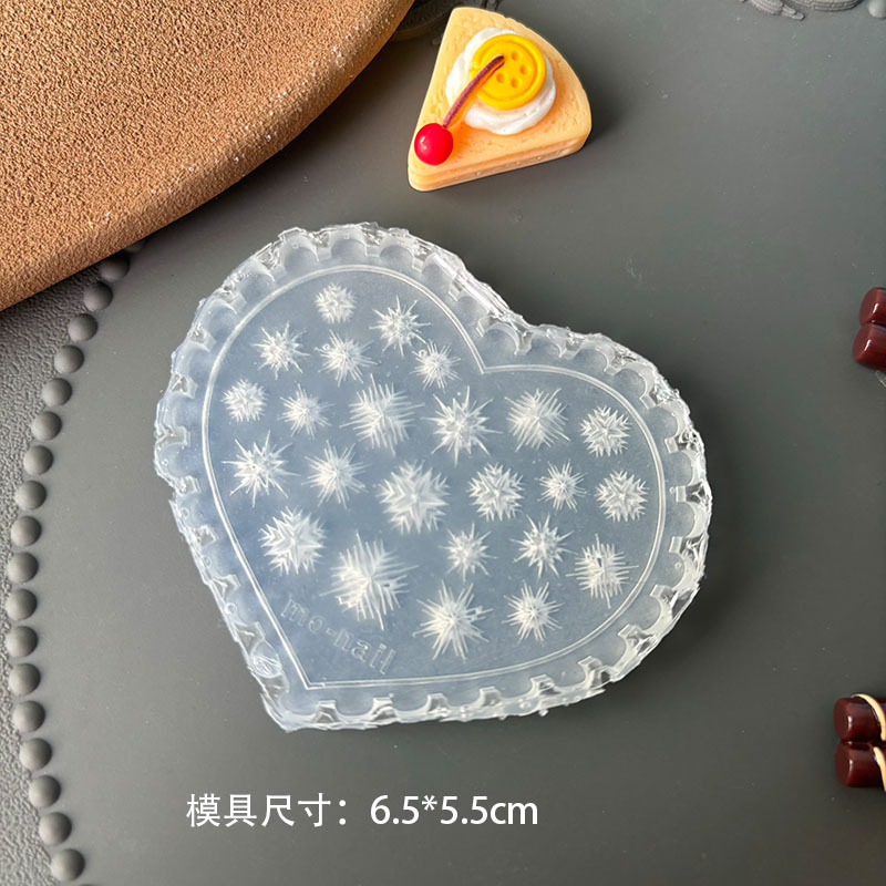 Venta caliente transfronteriza molde de manicura de alta transparencia animal de dibujos animados oso bowknot ramo DIY modelo de manicura en relieve tridimensional