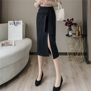 Slit Professional One-Step Skirt for Women 2025 Spring and Summer New Versatile Elegant Mid-Length Slim-Fitting Strap A-Line Hip Skirt