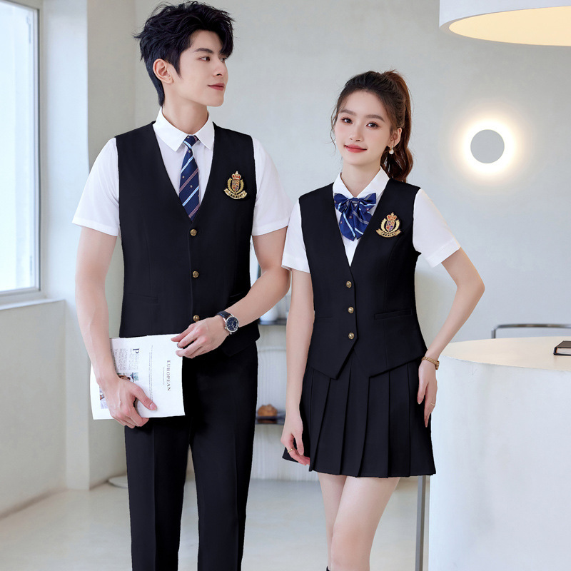 Spring and Summer New Vest Pleated Skirt suit Japanese and Korean Academy Style Slim-fit Vest Uniform for High School Students