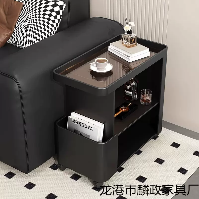 轻奢款创意客厅移动小推车铁艺现代家用沙发简约茶几置物架床头柜