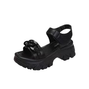 2026 verano nuevo estilo de moda velcro zapatos romanos de tacones altos zapatos de playa transpirables