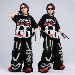 街舞儿童潮服嘻哈男童架子鼓演出服套装少儿hiphop爵士舞表演服装