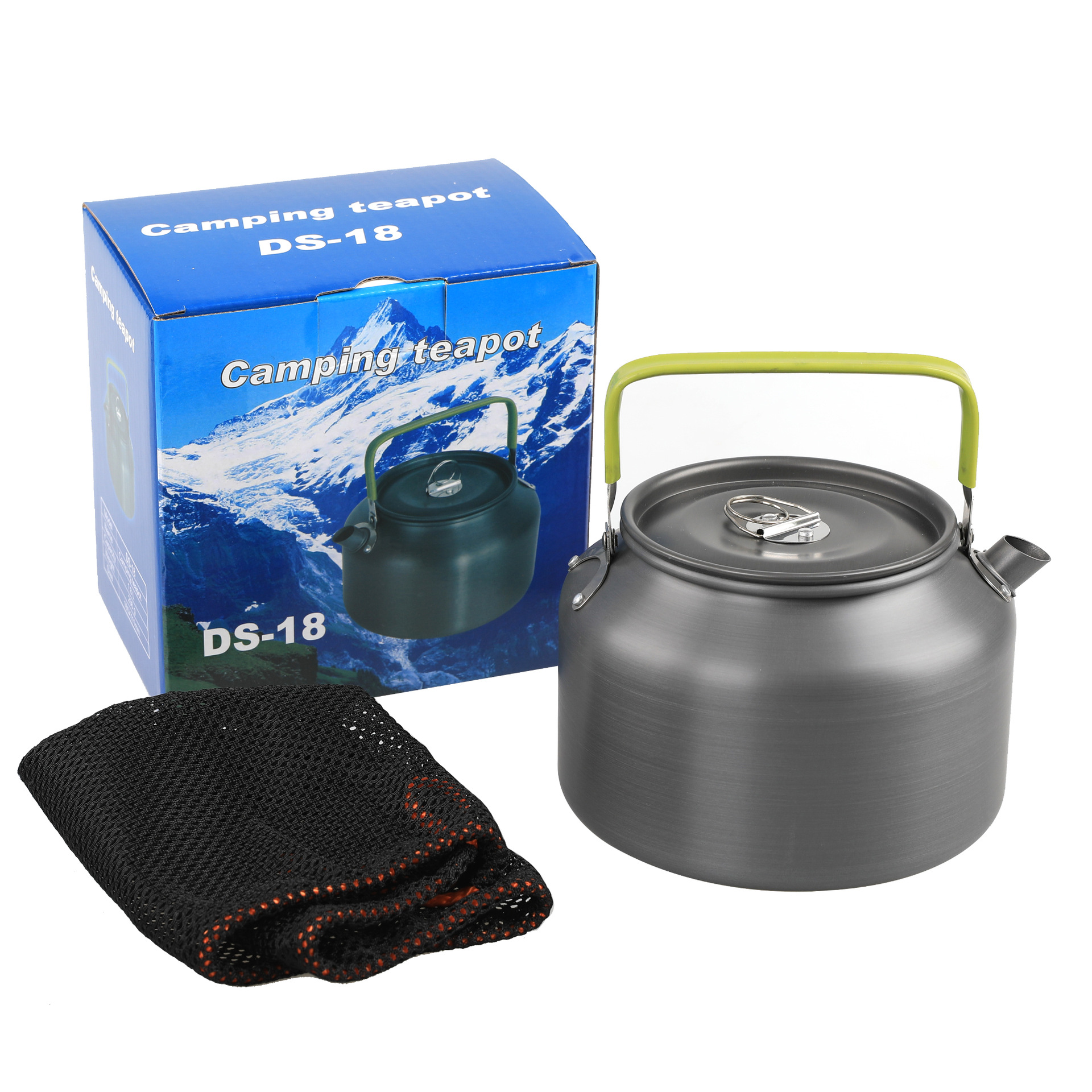 Outdoor camping teapot 1.8L camping kettle picnic teapot portable ultra-light coffee pot wholesale