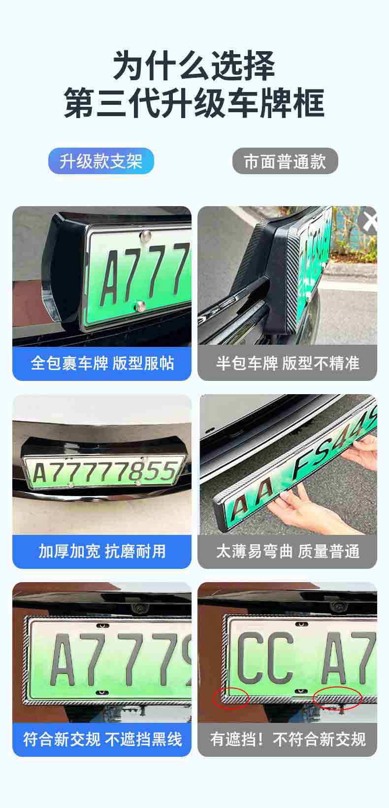 Suitable for 2025 Nano 06 License Plate Frame New Energy Full Edge License Plate Frame Green License Plate New Regulation License Plate Frame