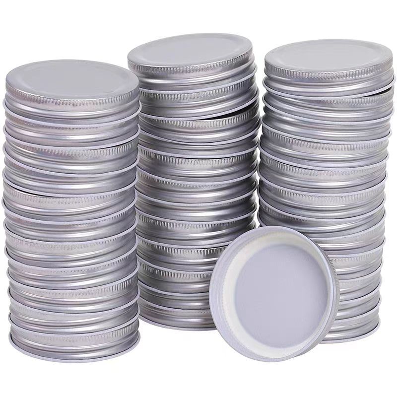 cubierta de sello de latas Mason cubierta de hierro de hierro cubierta de una cubierta estándar de boca ancha cubierta de taza Mason puede imprimir logotipo fabricante al por mayor image 3