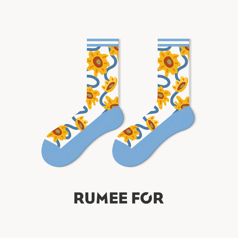 青い底のひまわり