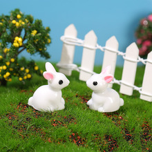 微景觀擺件小白兔兔子兔斯基小耳朵小兔子樹脂工藝品擺件