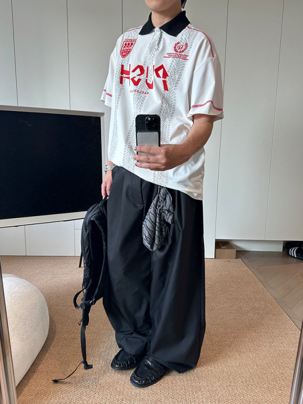 アメリカンレトロスポーツレタープリントポロシャツ半袖夏男性と女性のルーズカジュアルラペルTシャツ|undefined