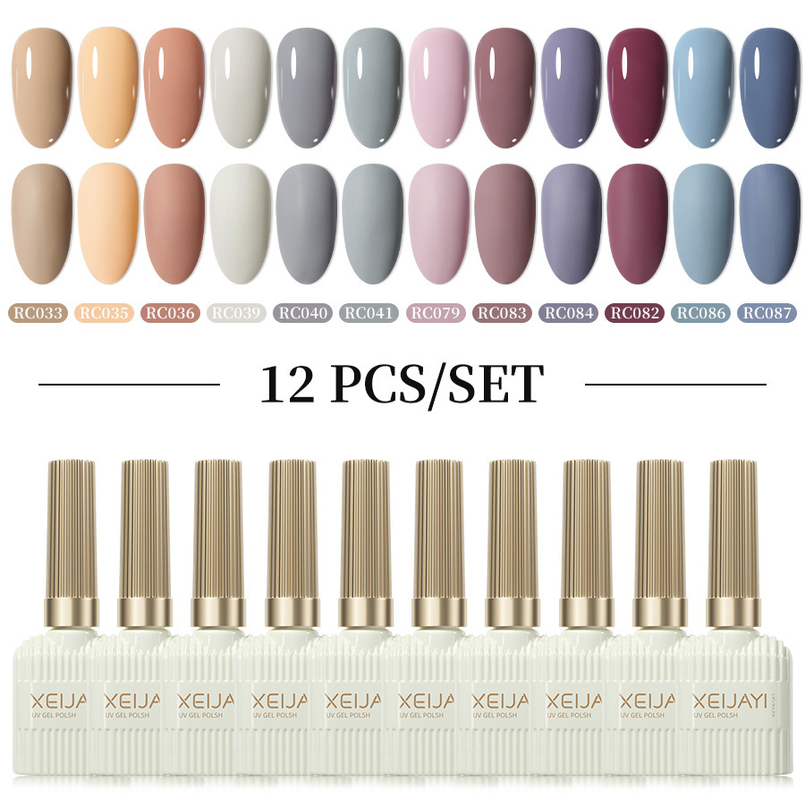 Xianjiayi 102 color nail polish glue new suit phototherapy glue popular online 12 color suit solid and lasting nail salon
