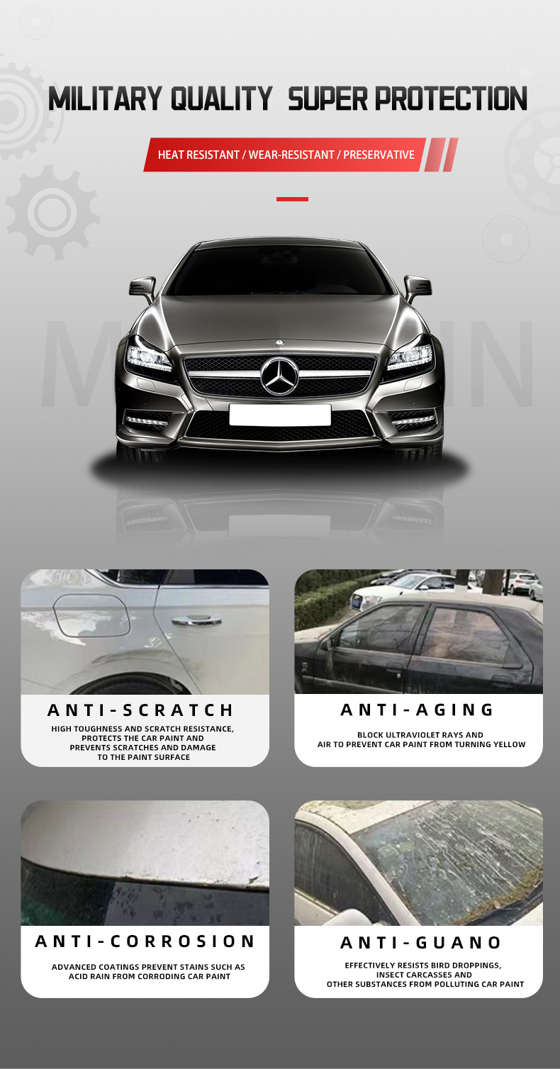 Cross-Border Wholesale Tpu Car Paint Protective Film Instantly Repairs Small Scratches 6.5Mil Super Bright Transparent Ppf