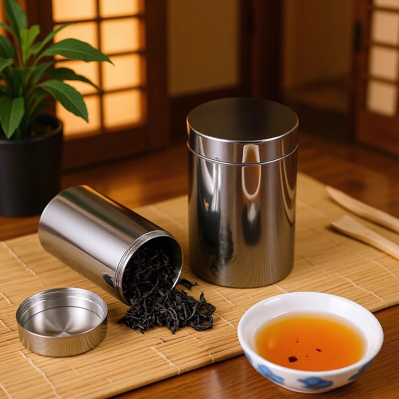 304ステンレスの茶葉缶に保存して持ち歩いています。|undefined