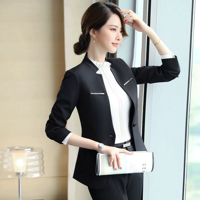Оптовая цена бесплатная доставка 2025 осень зима OL корейская модная профессиональная одежда костюм рабочая одежда с длинными рукавами интервью профессиональный набор