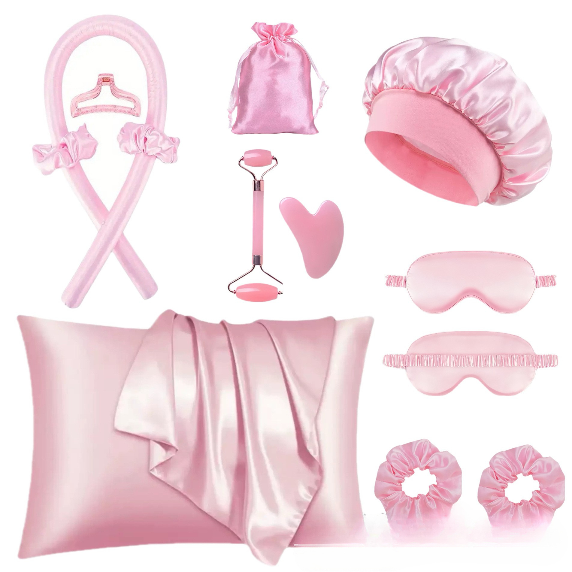 Transfronterizos Amazon venta caliente no caliente rizos varillas de pelo perezoso verano fresco sedoso multi-pieza juego rizos peluquería maquillaje dios