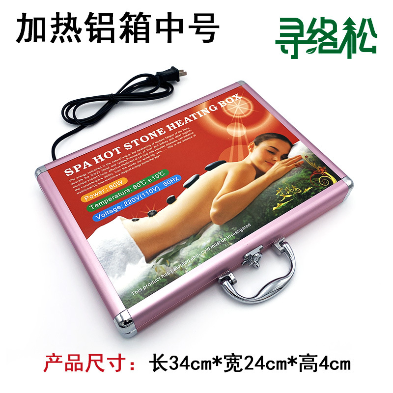 Piedras volcánicas de masaje SPA con calentador de aluminio, temperatura constante, set de 20 piezas al por mayor