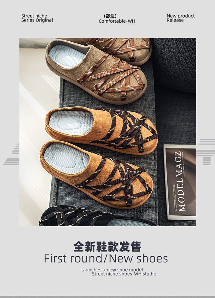Giày lười nam mũi tròn , đế mềm chống mài mòn, gót thấp 1–3 cm — BW18-1 màu be, BW18-1 màu hạt dẻ, BW18-1 màu đen chi tiết 2