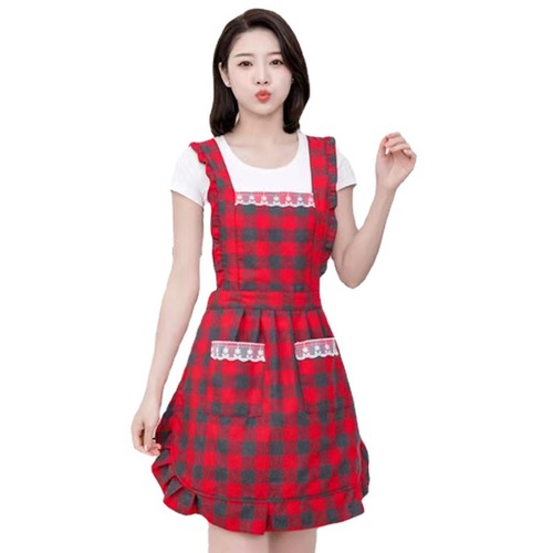 Fashionable princess apron for women's home kitchen breathable and wear-resistant cooking apron Korean version Internet celebrity new work clothes
