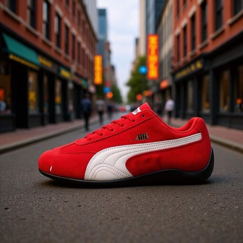 Putian Pure Original PM Racing Shoes Rose Park Chae-young Couple's Retro Low-top Versatile Trendy Casual Sneakers with Light Laces Putian Pure Original PM Racing Shoes Rose Park Chae-young Couple's Retro Low-top Versatile Trendy Casual Sneakers with Light Laces