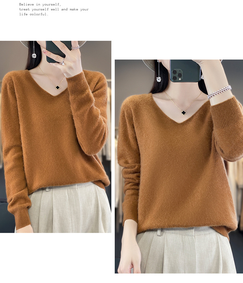A9989 1160K ÁO LEN NỮ HEBTDHM ÁO LEN DÀI TAY CỔ CHỮ V THỜI TRANG NỮ G04 SẢN PHẨM MỚI
